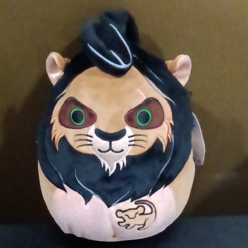 SQUISHMALLOWS Scar The Lion King Plush Toy with Black Mane Disney